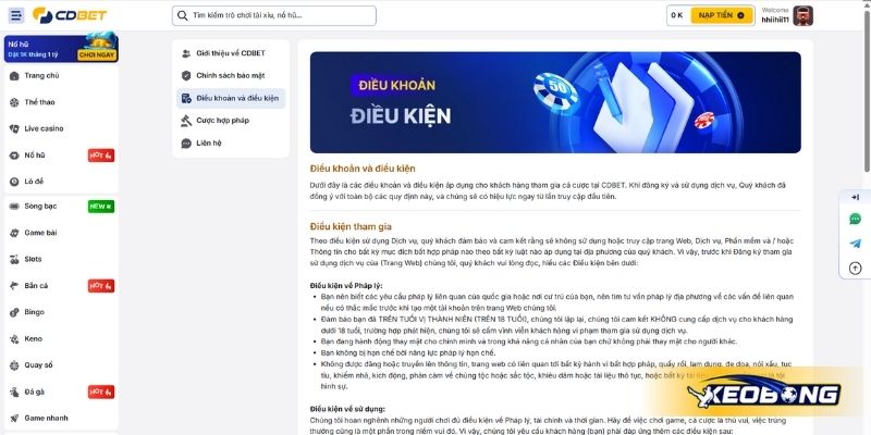 Chính sách cá cược cần nắm rõ trước khi tham gia CDBET