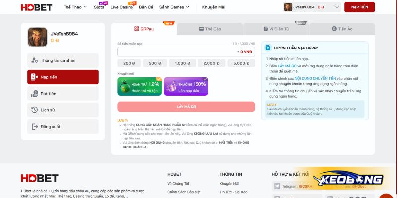 Thời gian nạp rút chính là điểm ăn tiền của nhà cái HDBET
