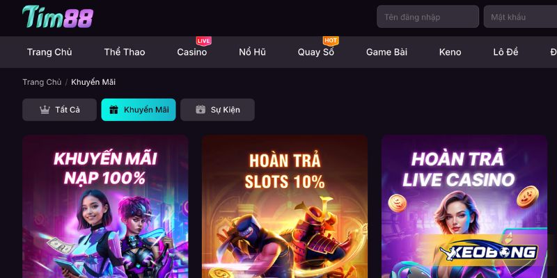 Khuyến mãi Tim88