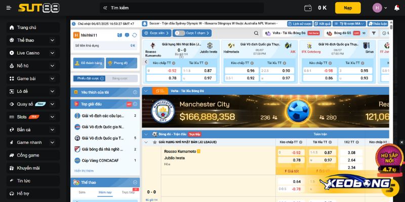 Trải nghiệm thực tế của Keobong.vin khi cá cược thể thao tại SUT88